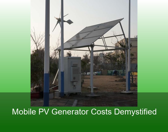 Mobile PV Generator Costs Demystified